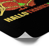 ハッピーハロサンクスマスおもしろいホリデーシーズンマッシュアップ ポスター (角)