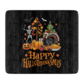 ハッピーハロサンクスマスハッピーハローウィン感謝祭 カッティングボード (正面)