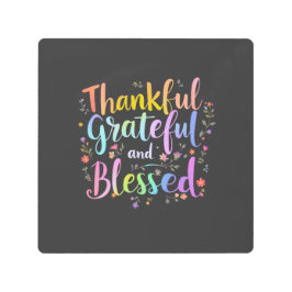 ハッピーハロサンクスマスハロウィーン，感謝祭，クリスマス メタルプリント