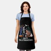 ハッピーハロサンクスマスホリデーシーズンギフト秋 エプロン (着用した状態)