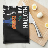 ハッピーハロサンクスマスホリデーシーズンギフト秋 キッチンタオル (四つ折り)