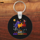 ハッピーハロサンクスマスホースハロウィンサンクスギビング キーホルダー (正面)