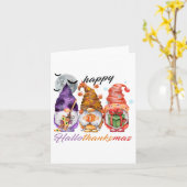 ハッピーハロサンクスマス格言ハッピーサンクスギビング カード (黄色い花)