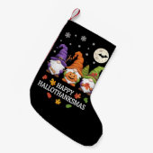 ハッピーハロサンクスマス格言ラバーハロウィーンクリスマス スモールクリスマスストッキング (正面 (吊り時))