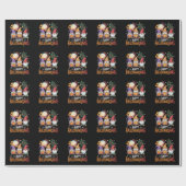 ハッピーハロサンクスマス格言ラバーハロウィーンクリスマス ラッピングペーパー (フラット)