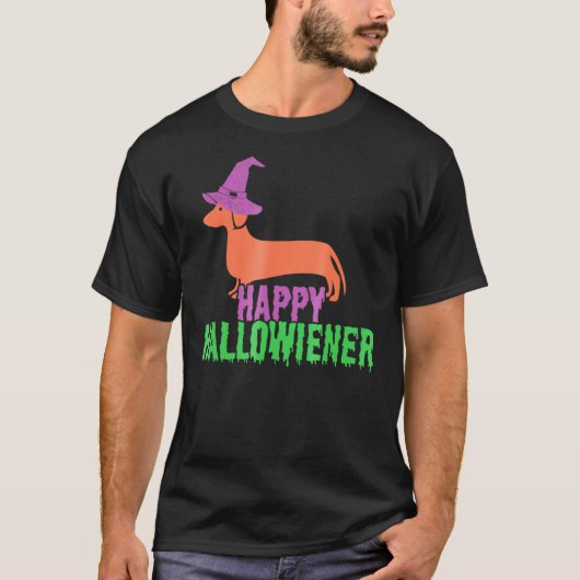 ハッピーハローイナー – ダシュンドハロウィーン Tシャツ (正面)