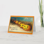 ハッピーハローウィンあいさつカボチャ カード (正面)