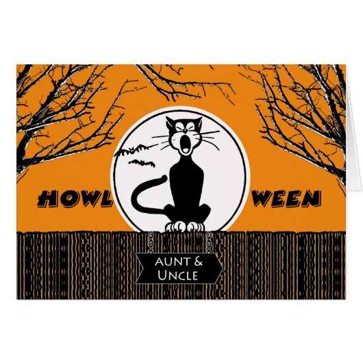 ハッピーハローウィンおばさんとおじさんスカレディ・キャット (正面横)