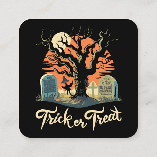 ハッピーハローウィンおもしろいだ! スクエア名刺 (裏面)