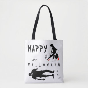 ハッピーハローウィンおもしろいの一種のカスタム トートバッグ