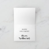 ハッピーハローウィンおもしろいカボチャ灯 カード (内部)