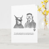 ハッピーハローウィンおもしろいグリーティングカード カード (黄色い花)