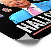 ハッピーハローウィンおもしろいバイデン氏バニーエッグforハロウィーン ポスター (角)