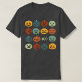 ハッピーハローウィンおもしろいパンプピンク顔ブハロウィーンP Tシャツ (デザイン正面)