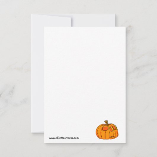 ハッピーハローウィンおもしろいユーモア用グリーティングカード (裏面)