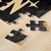 ハッピーハローウィンおもしろいヴィンテージチャイルドカボチャ ジグソーパズル (側面)