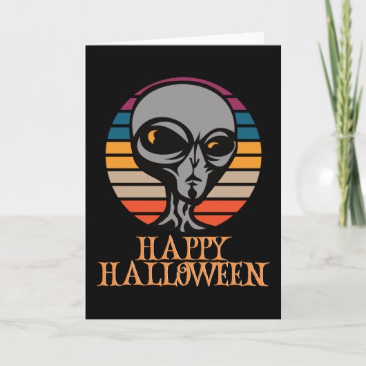 ハッピーハローウィンおもしろい不気味キャラクター カード (正面)