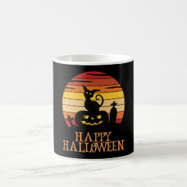 ハッピーハローウィンおもしろい不気味キャラクター コーヒーマグカップ