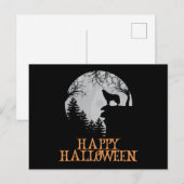 ハッピーハローウィンおもしろい不気味キャラクター ポストカード (正面/裏面)