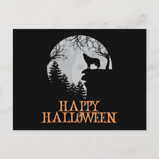 ハッピーハローウィンおもしろい不気味キャラクター ポストカード (正面)