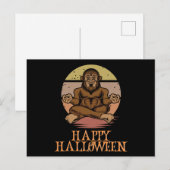 ハッピーハローウィンおもしろい不気味キャラクター ポストカード (正面/裏面)