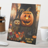 ハッピーハローウィンおもしろい処理 台座サイン (インサイチュ)