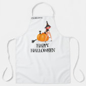 ハッピーハローウィンおもしろい エプロン (正面)