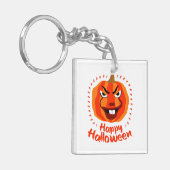 🎃ハッピーハローウィンおもしろい-,怖くて可愛いカボチャ キーホルダー (正面左)