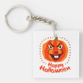 🎃ハッピーハローウィンおもしろい-,怖くて可愛いカボチャ キーホルダー (正面)