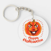 🎃ハッピーハローウィンおもしろい-,怖くて可愛いカボチャ キーホルダー (正面)