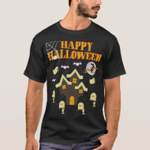 ハッピーハローウィンおもしろいTシャツ