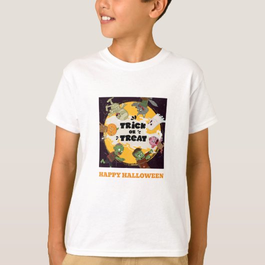 ハッピーハローウィンおもしろいTシャツ Tシャツ (正面)