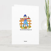 ハッピーハローウィンお洒落のかかしとカボチャ カード (裏面)