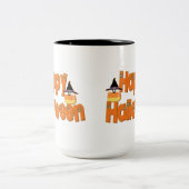 ハッピーハローウィンお洒落文字 ツートーンマグカップ (中央)