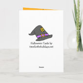 ハッピーハローウィンお洒落魔女、ほうき猫 シーズンカード (裏面)