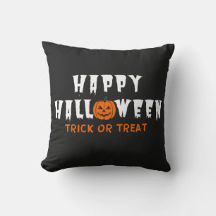 ハッピーハローウィンかぼちゃのトリックまたは治療 クッション