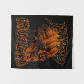 ハッピーハローウィンかぼちゃスカル タペストリー (正面(横))