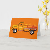 ハッピーハローウィンかぼちゃトラック カード (黄色い花)