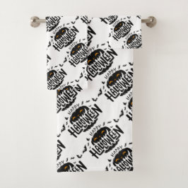 ハッピーハローウィンかぼちゃバスタオルセット バスタオルセット