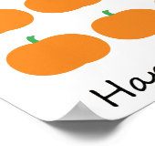 ハッピーハローウィンかぼちゃパッチ ポスター (角)