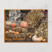 ハッピーハローウィンかぼちゃヴィンテージ写真撮影 ポストカード (正面)
