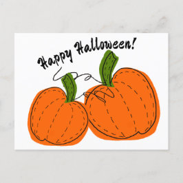 ハッピーハローウィンかぼちゃ葉書 シーズンポストカード