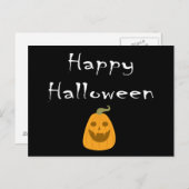 ハッピーハローウィンかぼちゃ葉書 ポストカード (正面/裏面)
