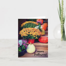 ハッピーハローウィンかぼちゃ装飾 ノートカード