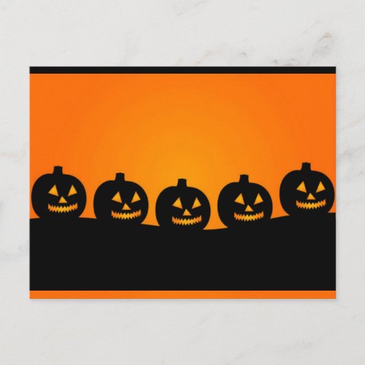 ハッピーハローウィンかぼちゃ頭 ポストカード (正面)