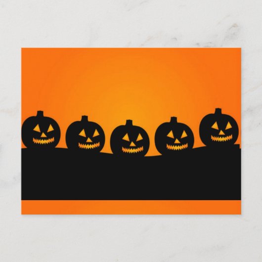 ハッピーハローウィンかぼちゃ頭 ポストカード (正面)