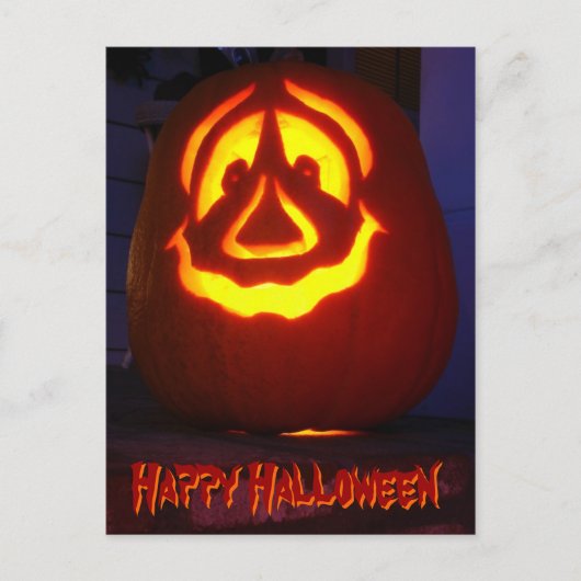 ハッピーハローウィンかぼちゃ ポストカード (正面)