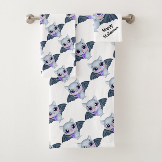 ハッピーハローウィンかわいいこうもりバスタオルセット バスタオルセット (インサイチュ)
