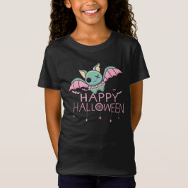 ハッピーハローウィンかわいいこうもり Tシャツ