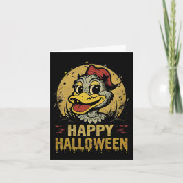 ハッピーハローウィンかわいいアヒル カード